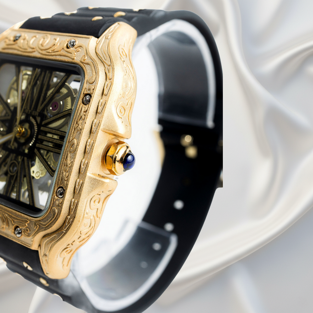 Cartier Santos Skeleton Dorado Grabado™