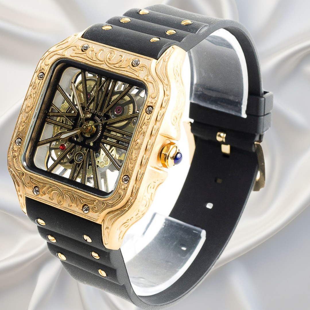 Cartier Santos Skeleton Dorado Grabado™